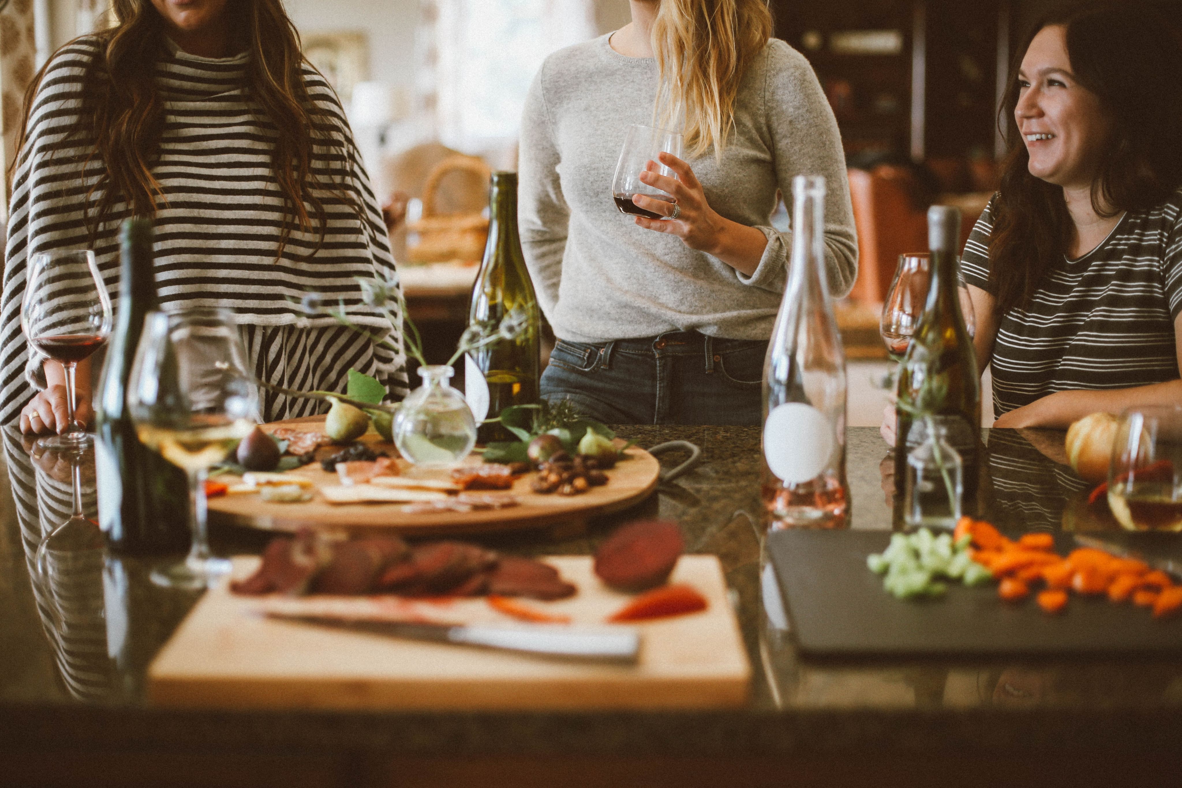 women on a business dinner